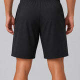 SparkNine Swift heren sport broek - met ritszakken - M - zwart - fitness short - ademend - trainingsshort - elastische band met koord - sneldrogend