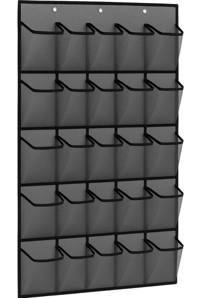 Schoenenkast Hangend - Schoenenzak 30 vakken - Opbergen van Schoenen aan Deur - Schoenenzak Grijs - Oplossing voor rondslingerende schoenen - Hoogwaardige Schoenenkast
