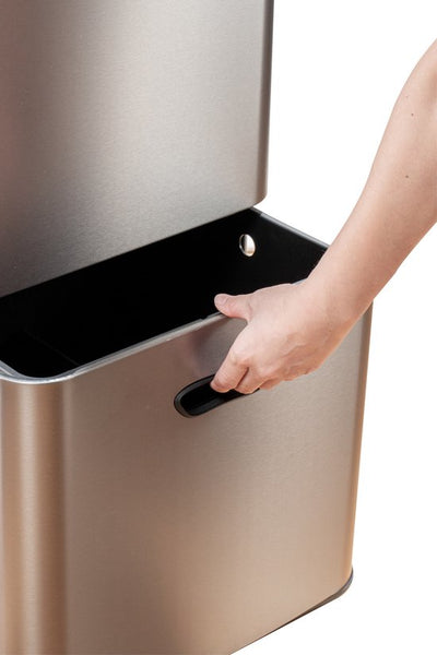 Luzzo Kansas Push Afvalscheidingsprullenbak 63 liter 3 bakken