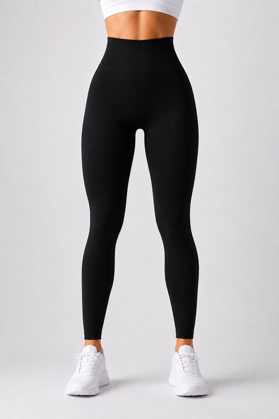 SparkNine Serenafit sportlegging - S - zwart - hoge taille - zacht & comfortabel materiaal - tweede huid - stretch - buikcontrole