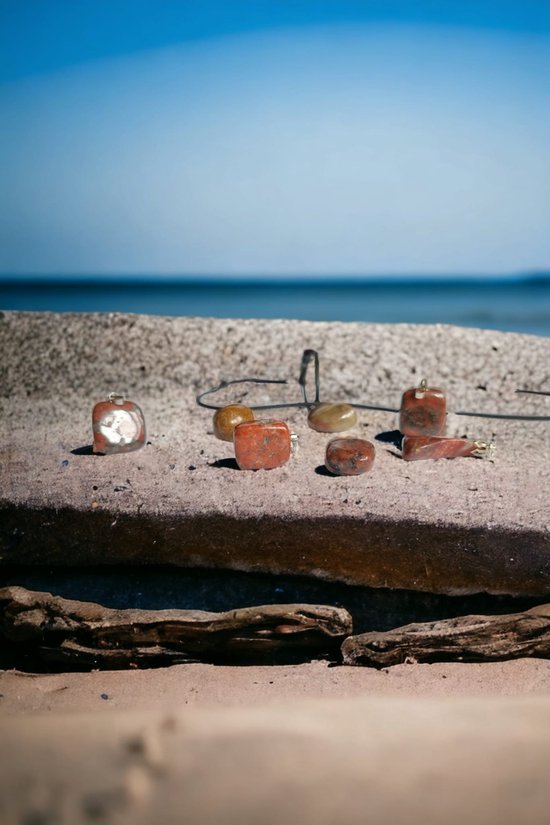 Sasemy - Edelsteen - Jaspis - Rode Jaspis - Edelstenen - Edelsteen Hanger - Edelsteen Ketting - Verjaardag cadeau - Cadeau - Moederdag Cadeau - Vaderdag Cadeau - Sinterklaas cadeau - Kerstcadeau