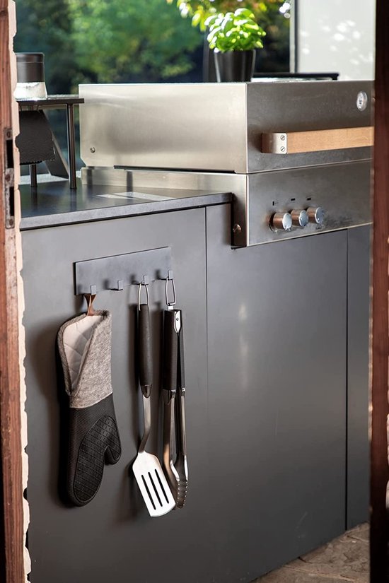 FireTech BBQ-tang Premium - 46 cm RVS - Antislip Handvat met Ophangbeugel BBQ Accesoires - Zware Duurzame Kwaliteit