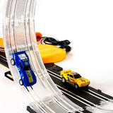 DMG Supply Racebaan - Autobaan Speelgoed - 2 Opstellingen Mogelijk - Dubbele Racebaan met Looping - 2 Auto's - Rondeteller - 3 Meter