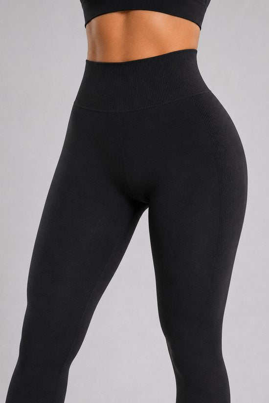 SparkNine Zephyr sportlegging - S - zwart - high waist - squat-proof - stevig & ondersteunend - but crunch