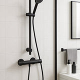 Luzzo® Douche Thermostaatkraan Rond 15cm - Douchekraan Zwart