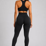 SparkNine Zephyr sportlegging - L - zwart - high waist - squat-proof - stevig & ondersteunend - but crunch