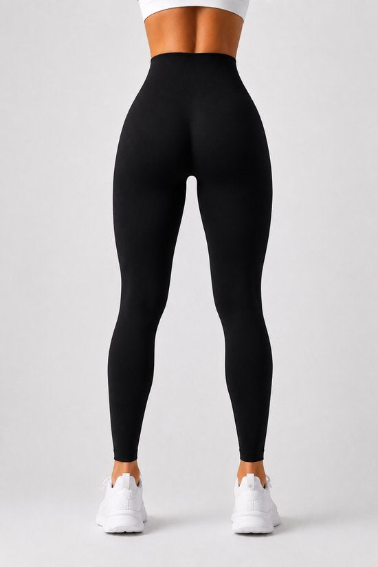 SparkNine Serenafit sportlegging - L - zwart - hoge taille - zacht & comfortabel materiaal - tweede huid - stretch - buikcontrole