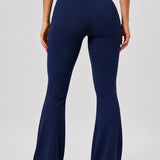 SparkNine Serenaflare dames legging - flare pants - met zakken - S - blauw - hoge taille - stijlvol - elastisch