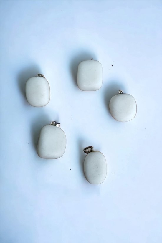 Sasemy - Edelsteen -Melk Kwarts - Edelstenen - Edelsteen Hanger - Edelsteen Ketting - Verjaardag - Cadeau - Moederdag - Sinterklaas cadeau - Kerst cadeau