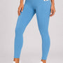 SparkNine Softflex zachte legging met zakken - dames sportlegging - comfy legging - XL - lichtblauw - hoge taille - elastisch - zacht materiaal - comfortabel