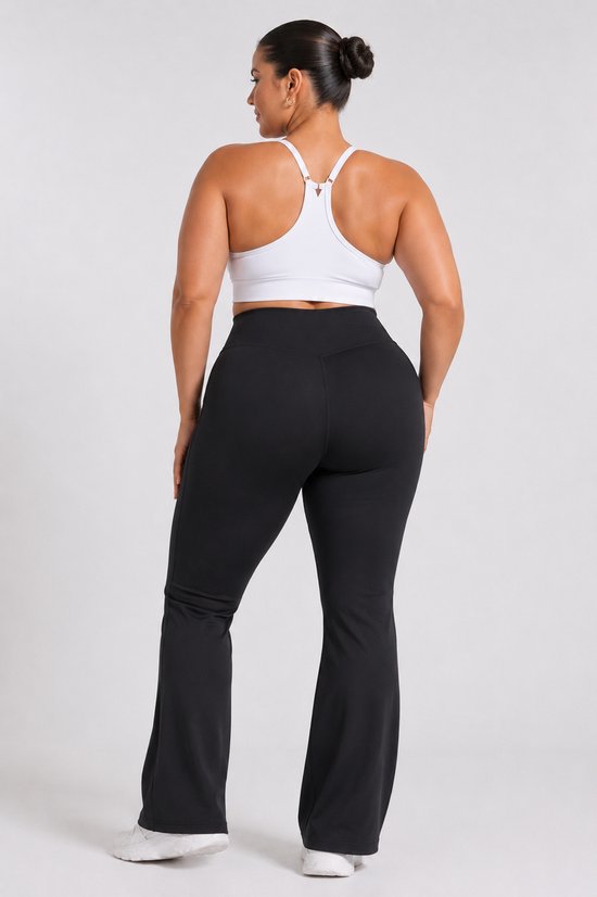 Flare Broek - Flared Pants met Zakken - Legging met &