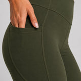 SparkNine Pacepocket dames sportlegging - met handige zakken - XXL - groen - hoge taille - elastisch - squatproof - niet doorschijnend