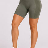SparkNine Sculptfit sport short fitness - dames - S - groen - hoge taille & buttlift - shapend - hoog elastisch naadloos - ademend