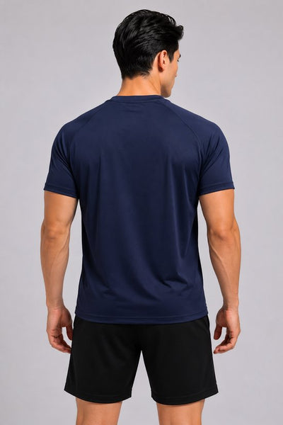 SparkNine Pulsegear sport t-shirt - heren - sneldrogend & ademend - S - donkerblauw - lichtgewicht - ideaal voor trainen, rennen & fitness