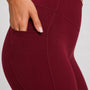 SparkNine Pacepocket dames sportlegging - met handige zakken - XXL - rood - hoge taille - elastisch - squatproof - niet doorschijnend