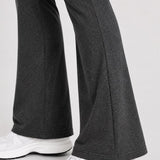 SparkNine Zenstretch zwangerschapslegging - flare broek met steekzakken - XXL - grijs - zachte stof - rekbaar & stijlvol - praktisch - maternity
