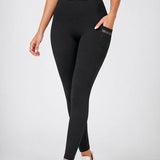 SparkNine Meshtone Sportlegging - XXL - zwart - mesh details & handige zakken - sportbroek - ademend & stijlvol - elastisch - squatproof