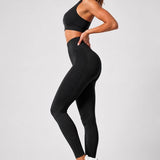 SparkNine Coreflex sportlegging - L - zwart - hoge taille - elastisch - squatproof - ondersteuning