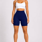 SparkNine Sculptfit sport short fitness - dames - S - blauw - hoge taille & buttlift - shapend - hoog elastisch naadloos - ademend