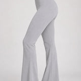 SparkNine Breezeflare dames legging - stijlvolle flare broek - S - grijs - lichtgewicht & ademend - hoge taille - flatterende pasvorm