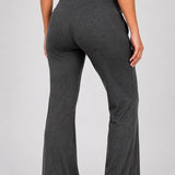 SparkNine Zenstretch zwangerschapslegging - flare broek met steekzakken - S - grijs - zachte stof - rekbaar & stijlvol - praktisch - maternity