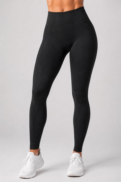 SparkNine Coreflex sportlegging - L - zwart - hoge taille - elastisch - squatproof - ondersteuning