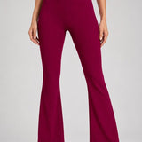 SparkNine Breezeflare dames legging - stijlvolle flare broek - S - rood - lichtgewicht & ademend - hoge taille - flatterende pasvorm