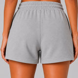 SparkNine Pulse short dames - met trekkoord & zijzakken - zachte sportbroek - XXL - grijs - elastische taille - ademend & comfortabel