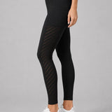 SparkNine Novawave sportlegging dames - squatproof - ademend - met zakken - S - zwart - mesh panelen - elastisch & stijvol