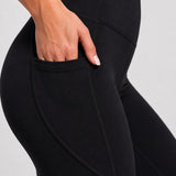 SparkNine Pacepocket dames sportlegging - met handige zakken - L - zwart - hoge taille - elastisch - squatproof - niet doorschijnend