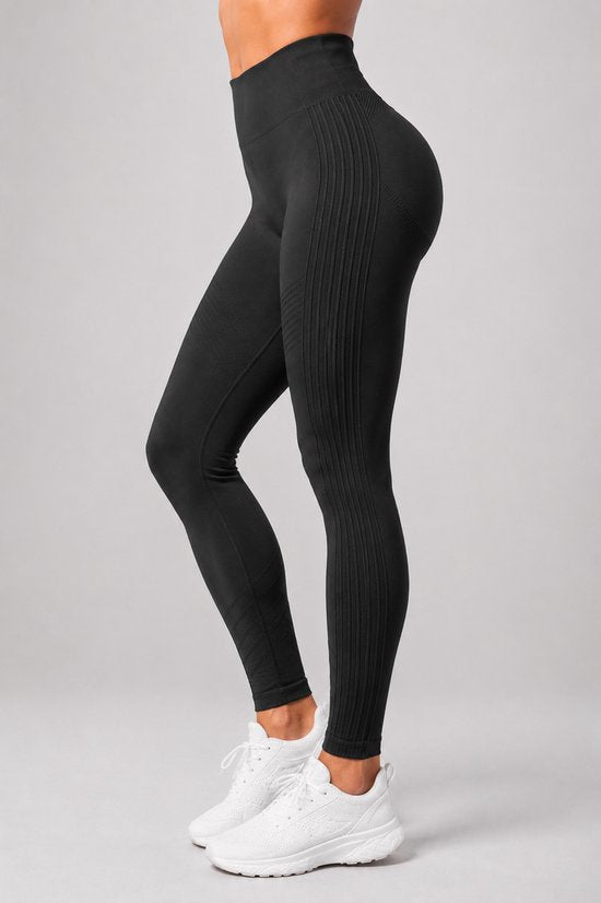 SparkNine Coreflex sportlegging - M - zwart - hoge taille - elastisch - squatproof - ondersteuning