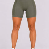 SparkNine Sculptfit sport short fitness - dames - S - groen - hoge taille & buttlift - shapend - hoog elastisch naadloos - ademend