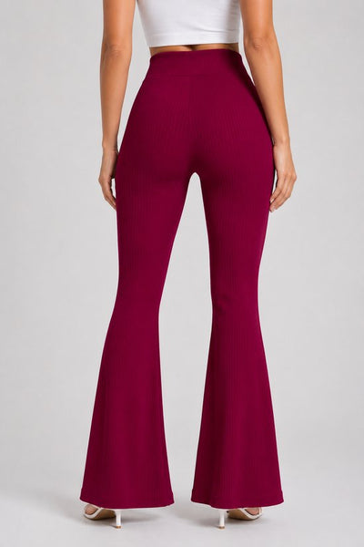SparkNine Breezeflare dames legging - stijlvolle flare broek - XL - rood - lichtgewicht & ademend - hoge taille - flatterende pasvorm