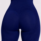 SparkNine Sculptfit sport short fitness - dames - S - blauw - hoge taille & buttlift - shapend - hoog elastisch naadloos - ademend