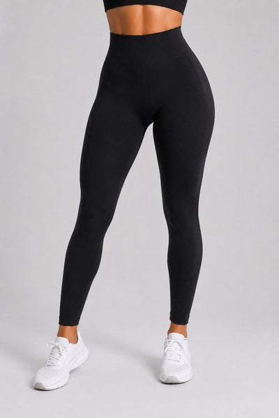 SparkNine Zephyr sportlegging - L - zwart - high waist - squat-proof - stevig & ondersteunend - but crunch