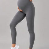 SparkNine Mamaactive zwangerschapslegging - M - grijs - hoge taille - rekbaar - zacht & ademend materiaal - ondersteunend - maternity