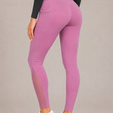 SparkNine Meshtone Sportlegging - L - roze - mesh details & handige zakken - sportbroek - ademend & stijlvol - elastisch - squatproof