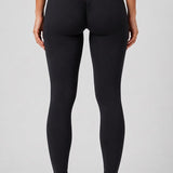 SparkNine Pureflow dames sportlegging - extra zachte stof - XXL - zwart - hoge taille - buikcontrole - booty lift - but crunch - ademend - elastisch