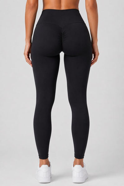 SparkNine Pureflow dames sportlegging - extra zachte stof - XXL - zwart - hoge taille - buikcontrole - booty lift - but crunch - ademend - elastisch
