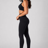SparkNine Pureflow dames sportlegging - extra zachte stof - M - zwart - hoge taille - buikcontrole - booty lift - but crunch - ademend - elastisch