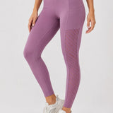 SparkNine Novawave sportlegging dames - squatproof - ademend - met zakken - S - roze - mesh panelen - elastisch & stijvol