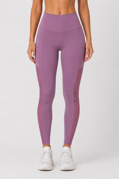 SparkNine Novawave sportlegging dames - squatproof - ademend - met zakken - S - roze - mesh panelen - elastisch & stijvol