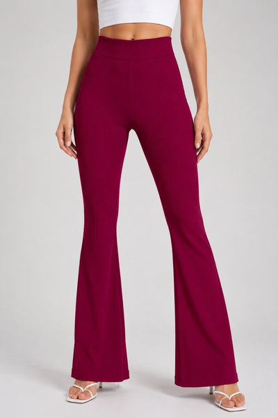 SparkNine Breezeflare dames legging - stijlvolle flare broek - XL - rood - lichtgewicht & ademend - hoge taille - flatterende pasvorm