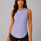 SparkNine Flexsplit tanktop - lange pasvorm - M - lila - mouwloos - met zijsplit - ademend