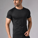 SparkNine Aeroflex heren sport t-shirt - strakke & aansluitende fit - XL - zwart - ademend & sneldrogend - elastisch