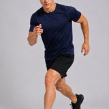SparkNine Pulsegear sport t-shirt - heren - sneldrogend & ademend - S - donkerblauw - lichtgewicht - ideaal voor trainen, rennen & fitness