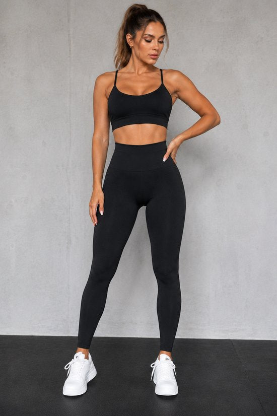 SparkNine Smoothlift sportlegging dames - S - zwart - naadloos - tummy control - scrunch - squatproof - zacht & comfortabel