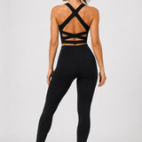 SparkNine Sculptactive sporttop - met ingebouwde sportbeha - verwijderbare pads - S - zwart - high impact ondersteuning - kruisrug - ademend & stijlvol