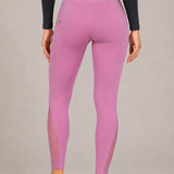 SparkNine Meshtone Sportlegging - L - roze - mesh details & handige zakken - sportbroek - ademend & stijlvol - elastisch - squatproof