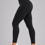 SparkNine Zephyr sportlegging - L - zwart - high waist - squat-proof - stevig & ondersteunend - but crunch